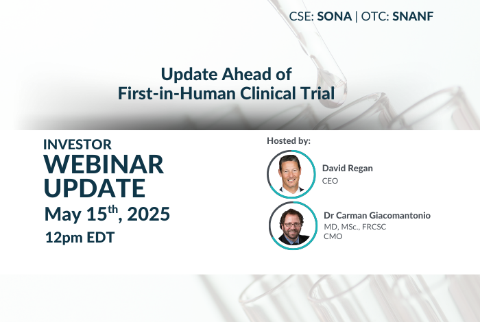 Investor Webinar Ahead of First-in-Human Clinical Trial